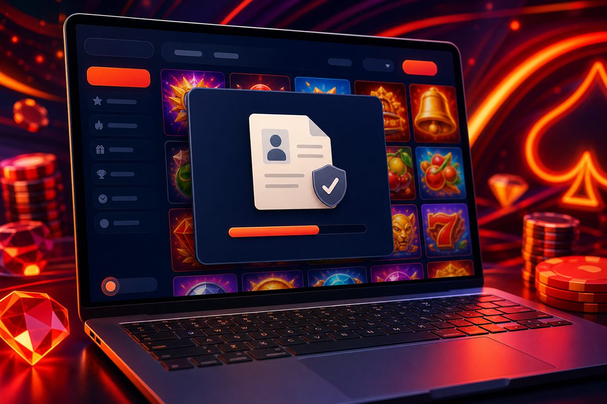 Laptop showing identity verification